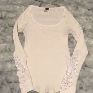 Free people lace thermal shirt